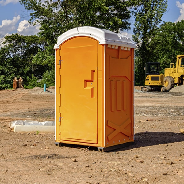 how often are the porta potties cleaned and serviced during a rental period in Loup County